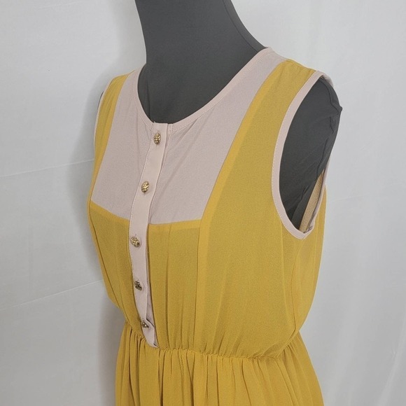 Unbranded Tank Sheer Mustard and Cream Dress - Picture 6 of 16